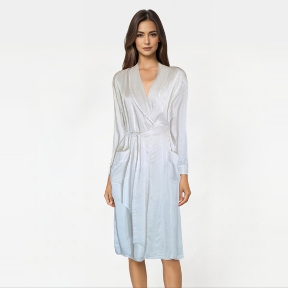 Vintage VS Gold Label Cream Satin Robe